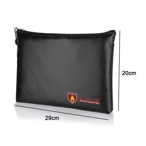 Fireproof Pouch Waterproof Document Bag File Passport Storage Cash Bag UK Stock — image 1