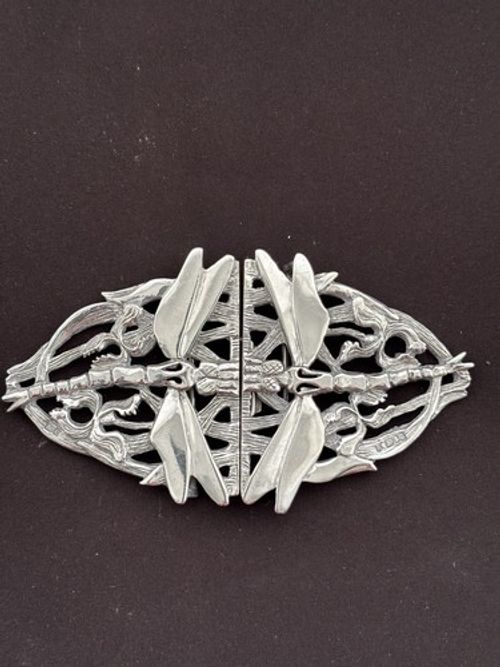 silver Dragonfly Design Nurses Belt Buckle. London 1995.  (NBB 22)