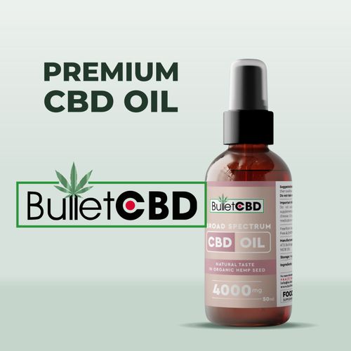Broad Spectrum 4000mg CBD Oil Spray 50ml by BulletCBD,  Organic, Vegan, Non-GMO — image 4