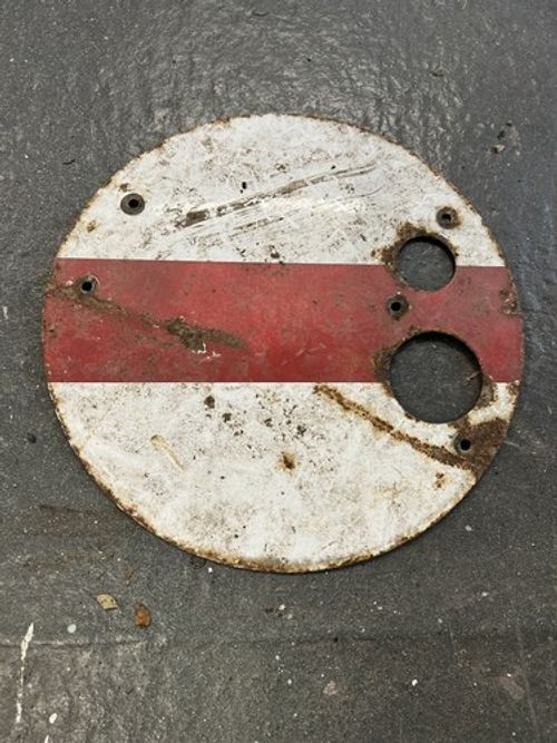 British Rail Round Metal Disc Shunting Signal