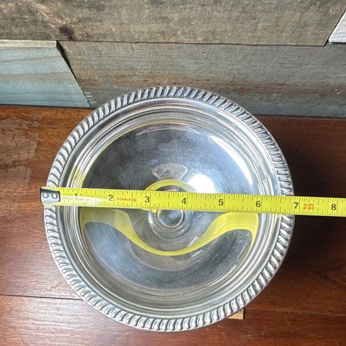Sterling Silver .925 Pedestal Compote Candy Dish Rope Border Edge Rim Marked — image 12