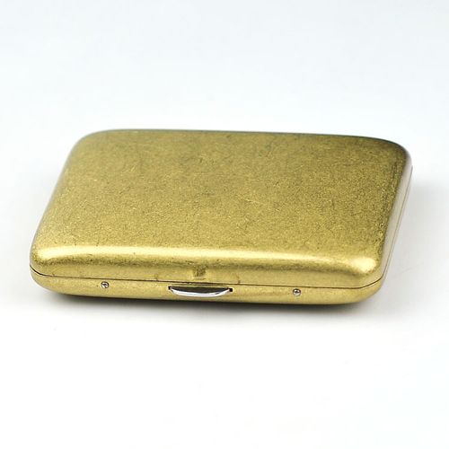Collecteable Vintage Solid Brass Smoking Can hold 16 Cigarettes Case Holder — image 7