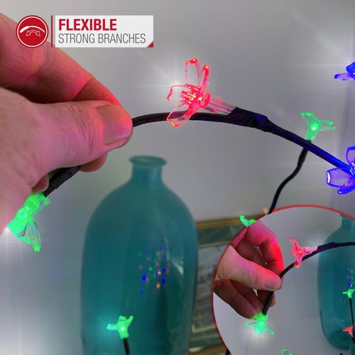 5/6/7 FT Cherry Blossom Tree Pre-Lit Outdoor Christmas LED Lights - Multi Colour — image 4