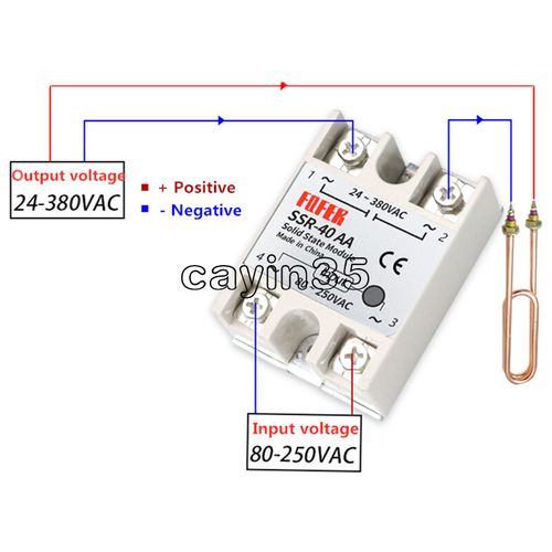 1PCS SSR-40AA 40A Solid State Relay Module 80-250V AC / 24-380V AC — image 2