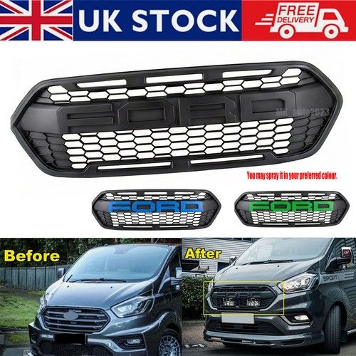 Grille For 2018-2023 Ford Transit Custom Front Grill Raptor Style Upgrade Black
