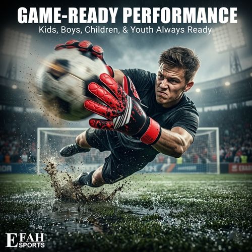Football Goalkeeper Gloves Kids Boys Soccer Glove with Grip Palms EFAH SPORTS — image 6