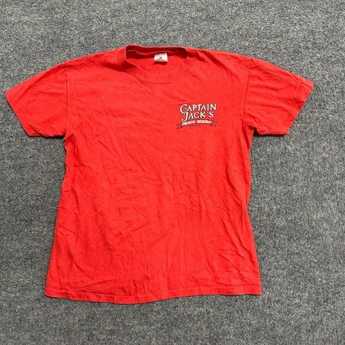 Miller T-Shirt Mens Size L Red Captain Jack's Private Reserve USA Cotton Vintage