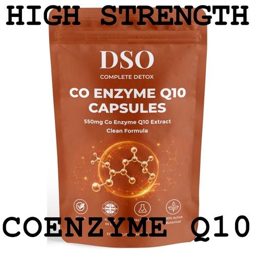 Co Enzyme Q10 550mg High Absorption CoQ10 Coenzyme Q10 Capsules Vegan UK Made