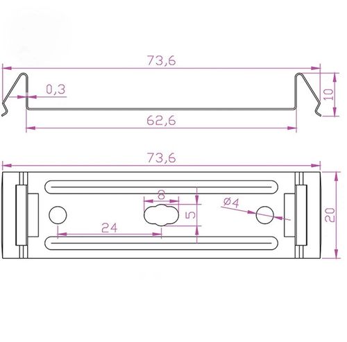 One set Clips for Led Batten Tube light Fitting clips installation/Fixing clips  — image 4