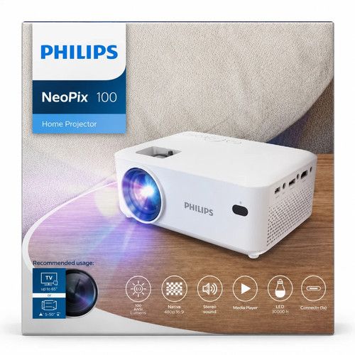 Philips NeoPix 100 Home Projector HDMI LED Movie Cinema Projector Portable