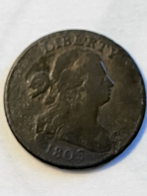 1803 VG+ Draped Bust Large Cent 1c with Small Date/Fraction F Details Free Ship