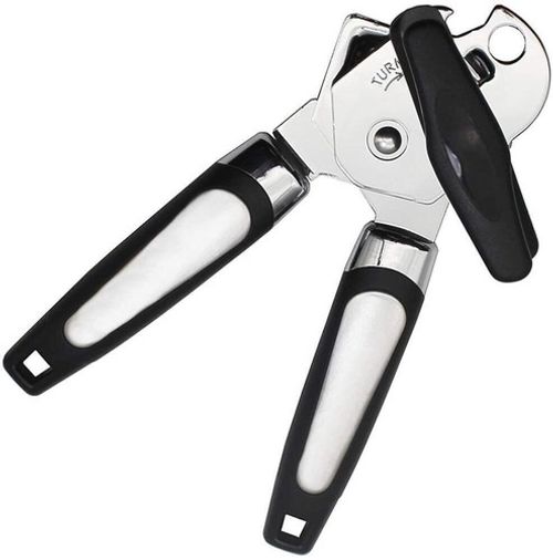 Heavy Duty Stainless Steel Tin Can Opener Cutter Easy Comfy Handle Grip Kitchen