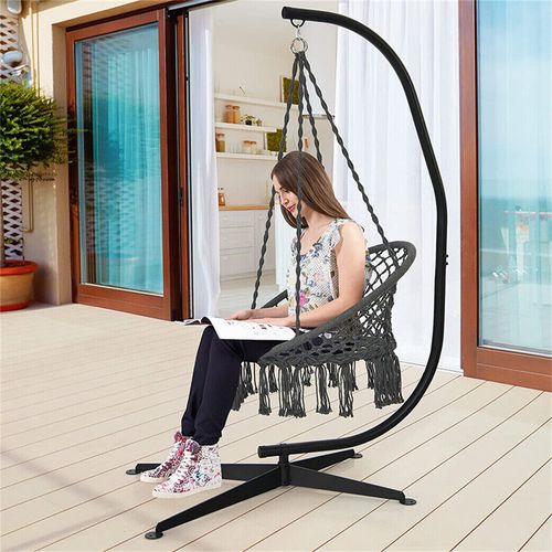 Large Rattan Hanging Egg Chair Frame Swing Egg Chair Frame Pole Stand Frame Only — image 5