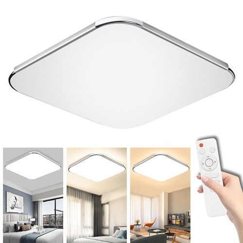 Dimmable LED Ceiling Lights Square Panel Down Lights Living Room Bedroom Lamp UK