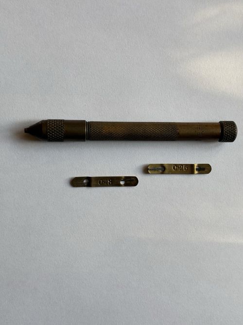Vintage Brass Tool Pin Vice Hand Tool with Fine Gauge Needles Made In England — image 1