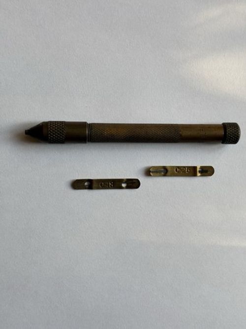 Vintage Brass Tool Pin Vice Hand Tool with Fine Gauge Needles Made In England