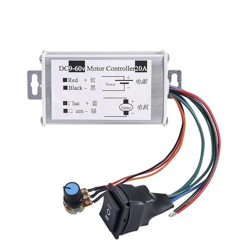 Motor Stepless Variable Speed Control Controller Switch 12V 24V Max 20A PWM DC #