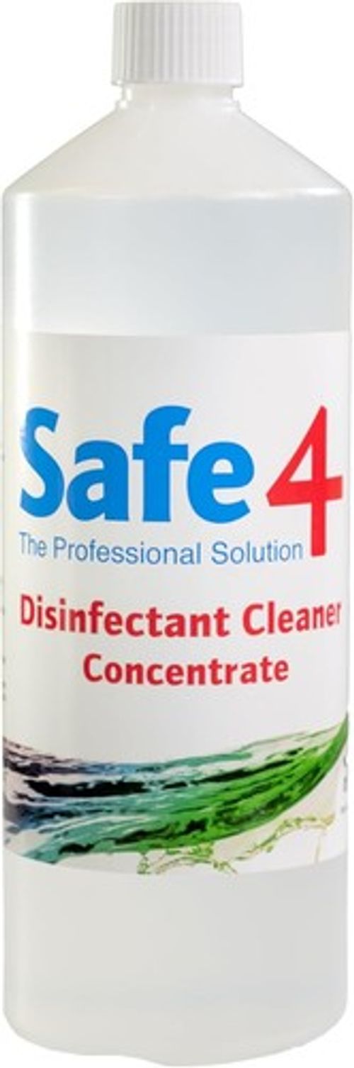 Safe4 1L Professional Disinfectant Concentrate Unscented Makes 100L