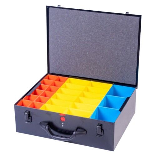 Metal Storage Screw Case Box Fixing Organiser Tool Compartment Storage Black