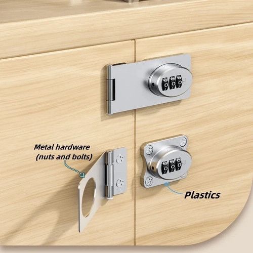 Cabinet Lock Keyless 3Digit Password Combination Hasp Latch Lock Drawer Cupboard