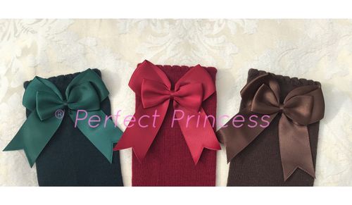 Spanish Socks - Knee High Double Bow. Baby/Girls/School Uniform PERFECT PRINCESS — image 8