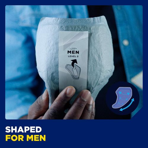 Tena for Men Level 2 Absorbent Protector - 6 Packs of 10 (Total 60 Pads) — image 7
