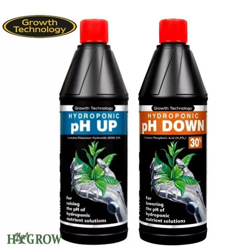 Growth Technology pH Up & Down Water Control Solution Hydroponics 250 1Ltr 5Ltr. — image 1