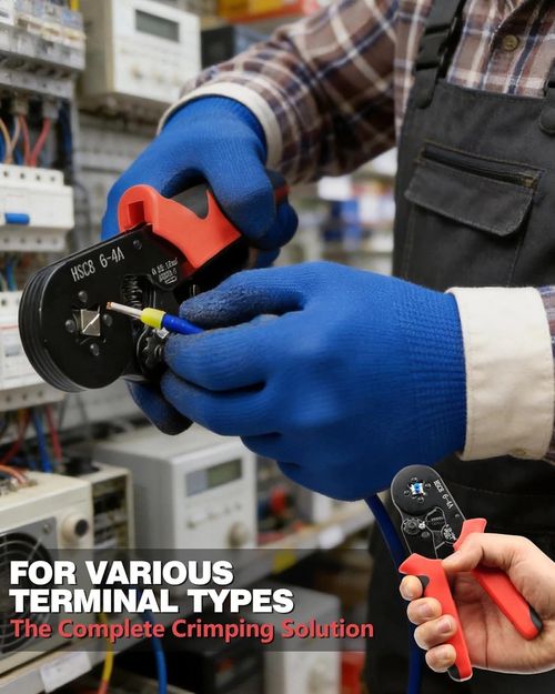 1200Pcs Wire Ferrule Crimping Tool Set Terminals Lugs Cord Ends — image 8
