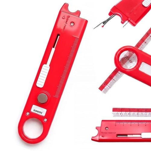 4-in-1 Sewing Needle Threader Tool with Seam Ripper, Magnetic Seam Guide for DIY
