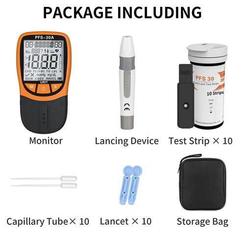 20 Test Strips Kit - URIT 5-in-1 Lipid Monitor for Cholesterol & Triglycerides — image 3
