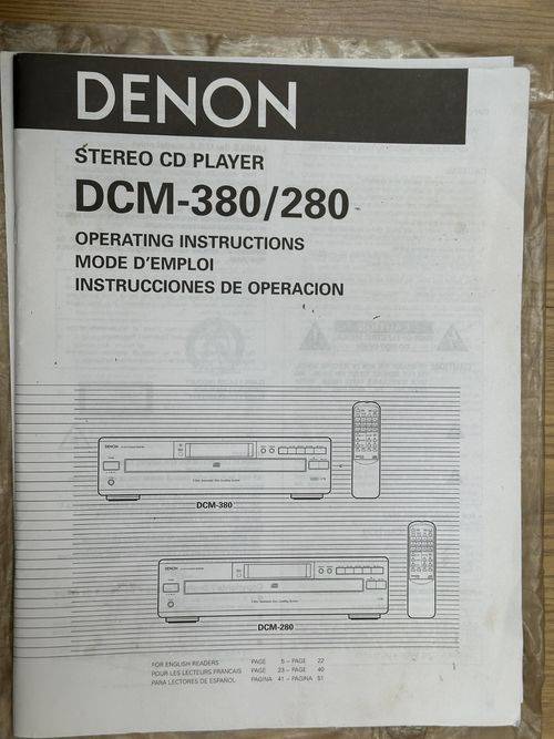 Denon DCM-280 5 Disc Auto Change Carousel CD Player Digital Out, Remote Serviced — image 9