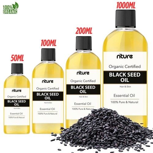 STRONG BLACK SEED OIL 100% PURE RAW COLD PRESSED NIGELLA SATIVA BLACK CUMIN OIL