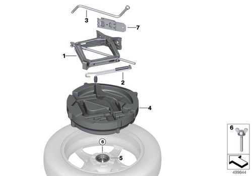 BMW Genuine Spare Wheel Bracket Fits E30 E36 E46 E12 E34 E39 E60 71151180625