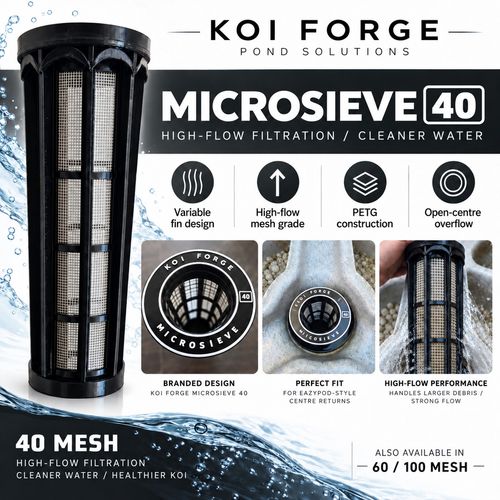Koi Pond Filter Sieve MicroSieve 40 for Evolution Aqua EazyPod Stainless Mesh — image 2
