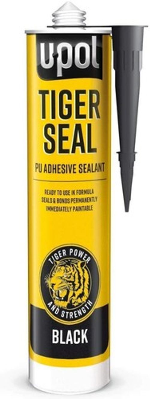 U-POL Tiger Seal PU Adhesive Sealant Black Tigerseal Polyurethane Tube 310ML