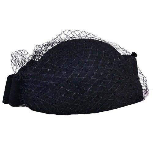 Wool Bow Hat withVeil Pillbox Hat Vintage Stewardess Cap Topper Hats For Ladies