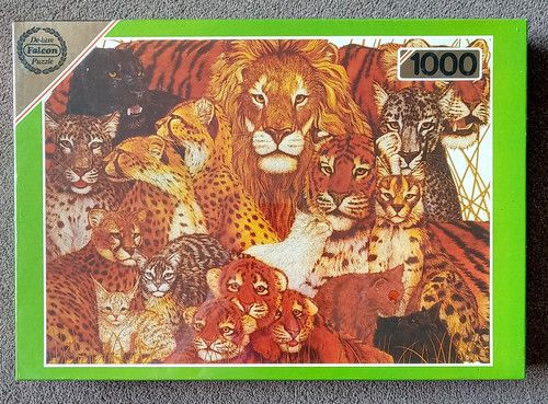 Falcon de Luxe 1000 piece jigsaw puzzle - Cat Family - (1995) NEW SEALED