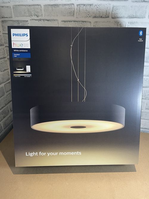 Philips Hue White Ambiance Smart Fair Pendant Ceiling Light Black + Dim Switch — image 1