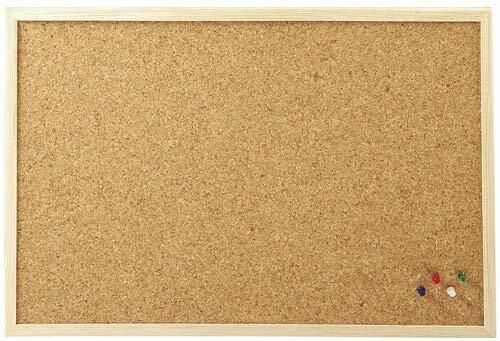 Cork Board Pin Message Notice Board Wooden Frame Office Memo School Pinboard  — image 1