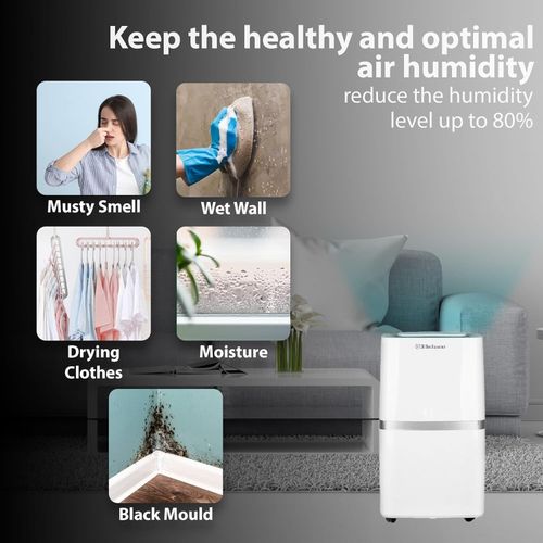 Belaco Dehumidifier, 20L/Day Portable Dehumidifier with Digital Humidity Display — image 2