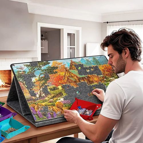 1000PCS Puzzle Board Tilting Portable Lightweight Felt Jigsaw with Protector UK — image 3