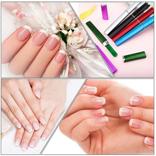 Crystal Glass Nail File With Hard Case Manicure Pedicure Tool Random Colour UK — image 4
