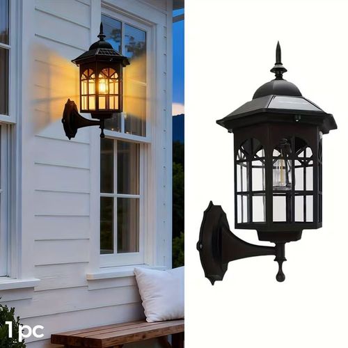 Solar Wall Lantern Lights Outdoor Vintage Light Wall Lamp with Motion Sensor — image 12