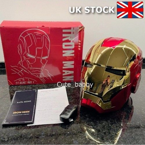 AUTOKING Iron Man MK5 Helmet Voice-control Open-close Light-up Mask New Version
