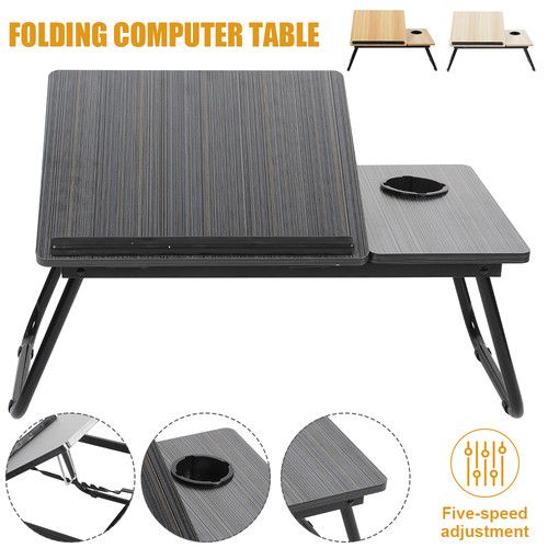 Folding Laptop Table Stand Bed Tray Sofa Lap Portable Computer Desk Breakfast UK