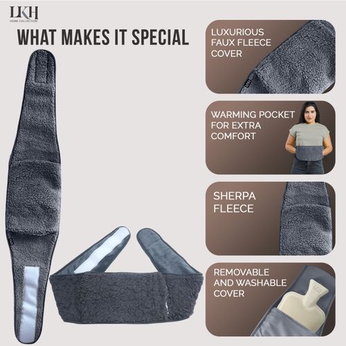Hot Water Bottle Belt with Warmer Cover Wrap Around Waist Period Pain Relief 1L — image 5