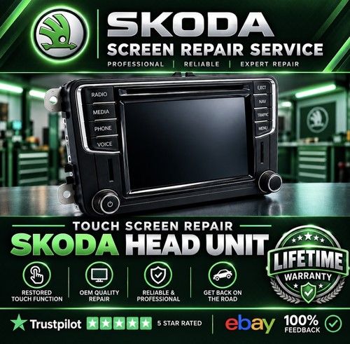 Skoda Yeti Discover Media Touch Screen Repair Service MIB2 SAT NAV VAG Digitiser