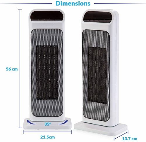 2000W Tower Fan Heater with Digital LED Display & Remote — image 2