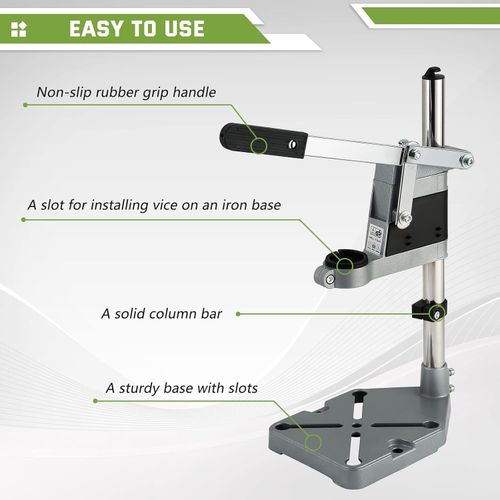 Adjustable Drill Stand Universal Bench Clamp Drill Press Stand Floor Hand Drill — image 7
