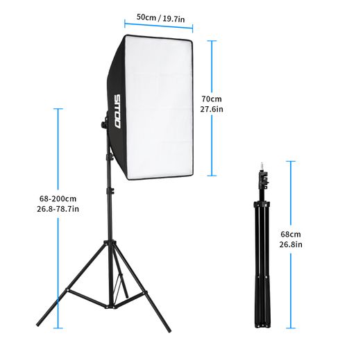 2X 85W Dimmable LED Softbox Lighting Kit Remote Light Stand Photography Studio — image 18